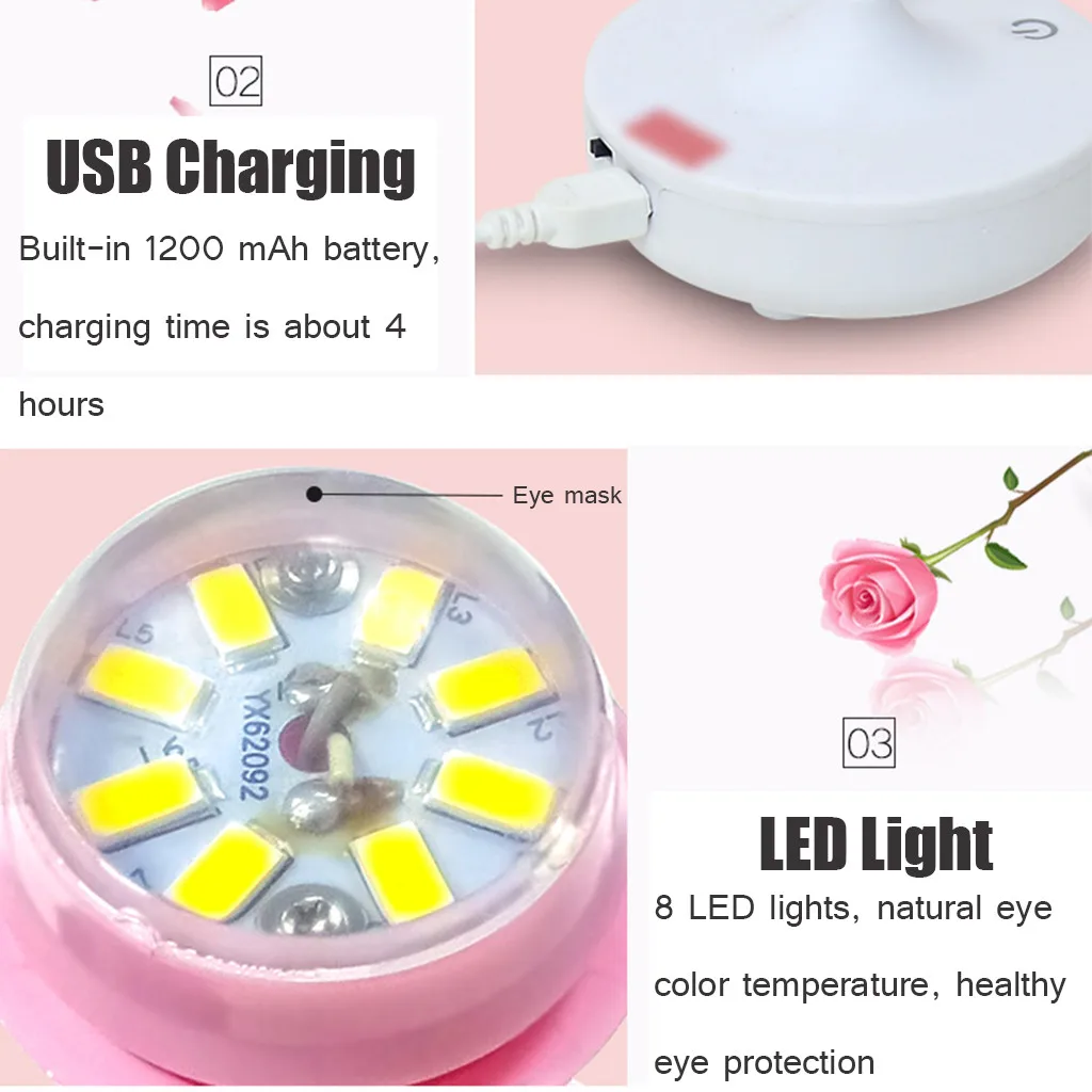 Романтический 3D светодиодный ночник с розами, USB Перезаряжаемый сенсорный диммер, ночник "умные" аксессуары для дома, дропшиппинг, умный дом