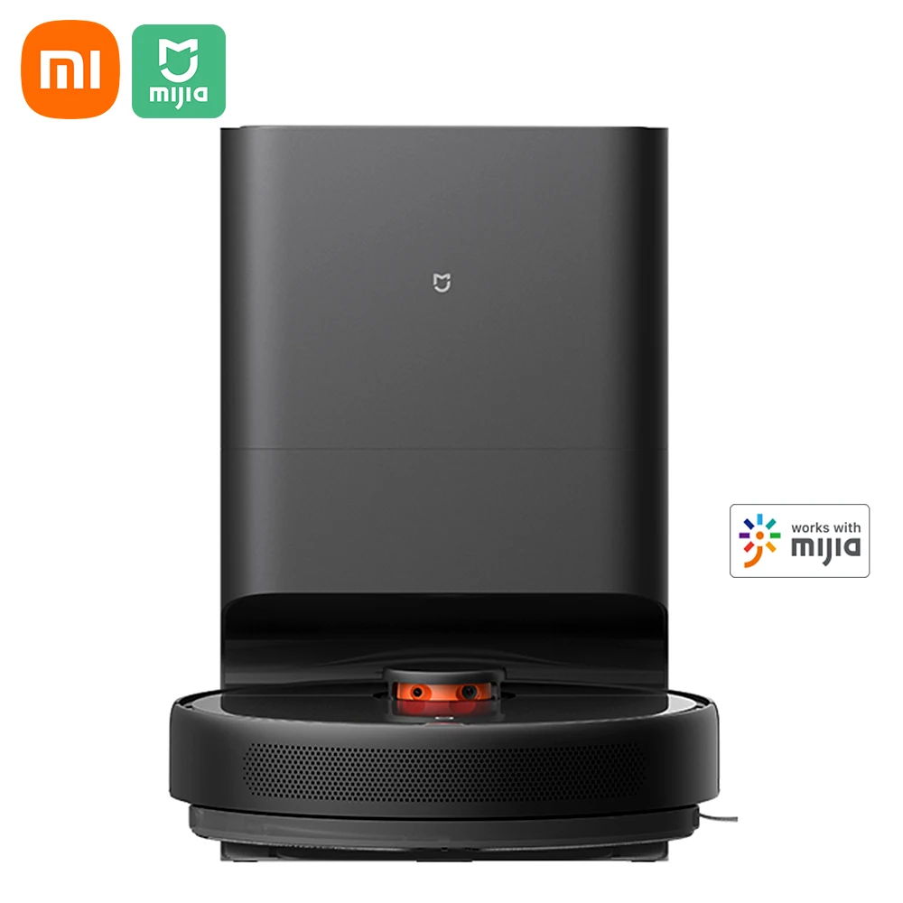 Xiaomi Mijia Robot Vacuum-Mop Dirt Disposal 3000Pa Suction/APP Control/Smart Self-charging 4-in-1 Vacuum Cleaner 4L Dust Bag |