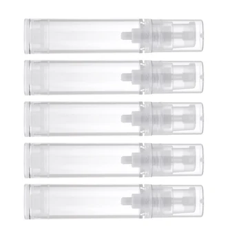 

5PCS Airless Pump Bottle-Empty Refillable Vacuum Pump Cream Lotion Make Up Bottle Toiletries Liquid Container