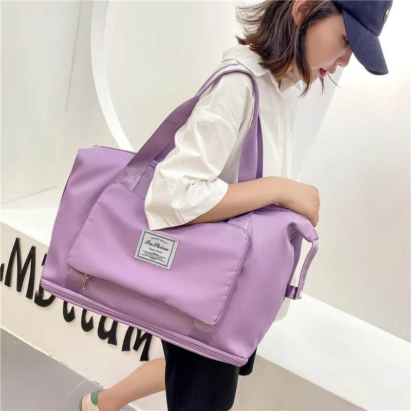 

Large Capacity Folding Travel Bags Waterproof Luggage Tote Handbag Travel Duffle Bag Multifunctional Women Shoulder Bag Dropship