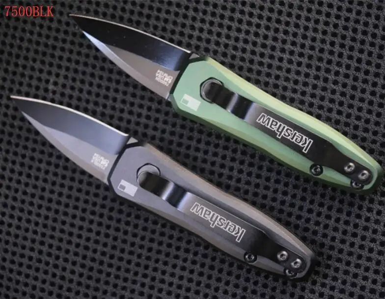 Comprar OEM KS 7500BLK cuchillo plegable CPM154 cuchilla de aluminio con mango cuchillo de bolsillo plegable de caza cuchillo de fruta herramientas EDC