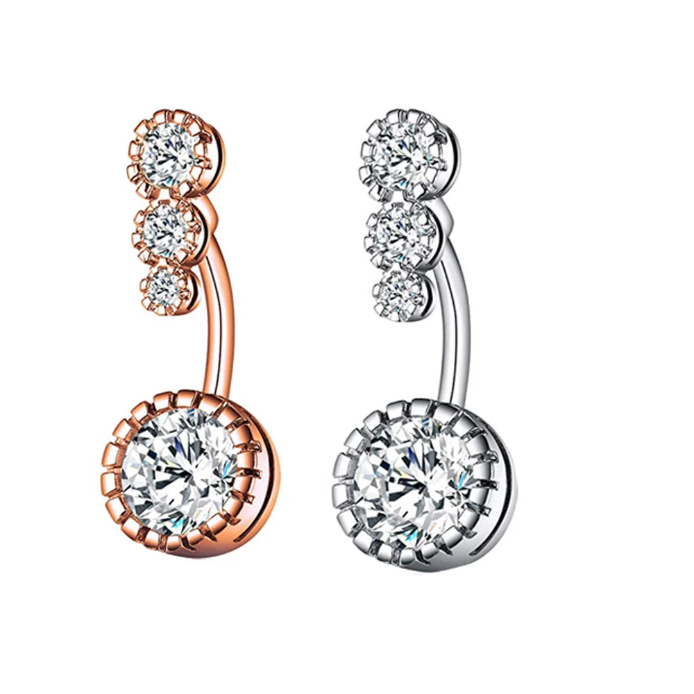 Rose Gold Navel Earrings for Belly 