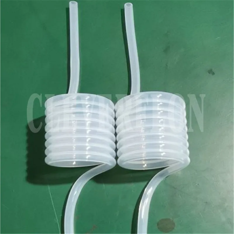 Customized size transparent Chemical resistance fluoro plastic FEP F46 PFA spiral coils tube