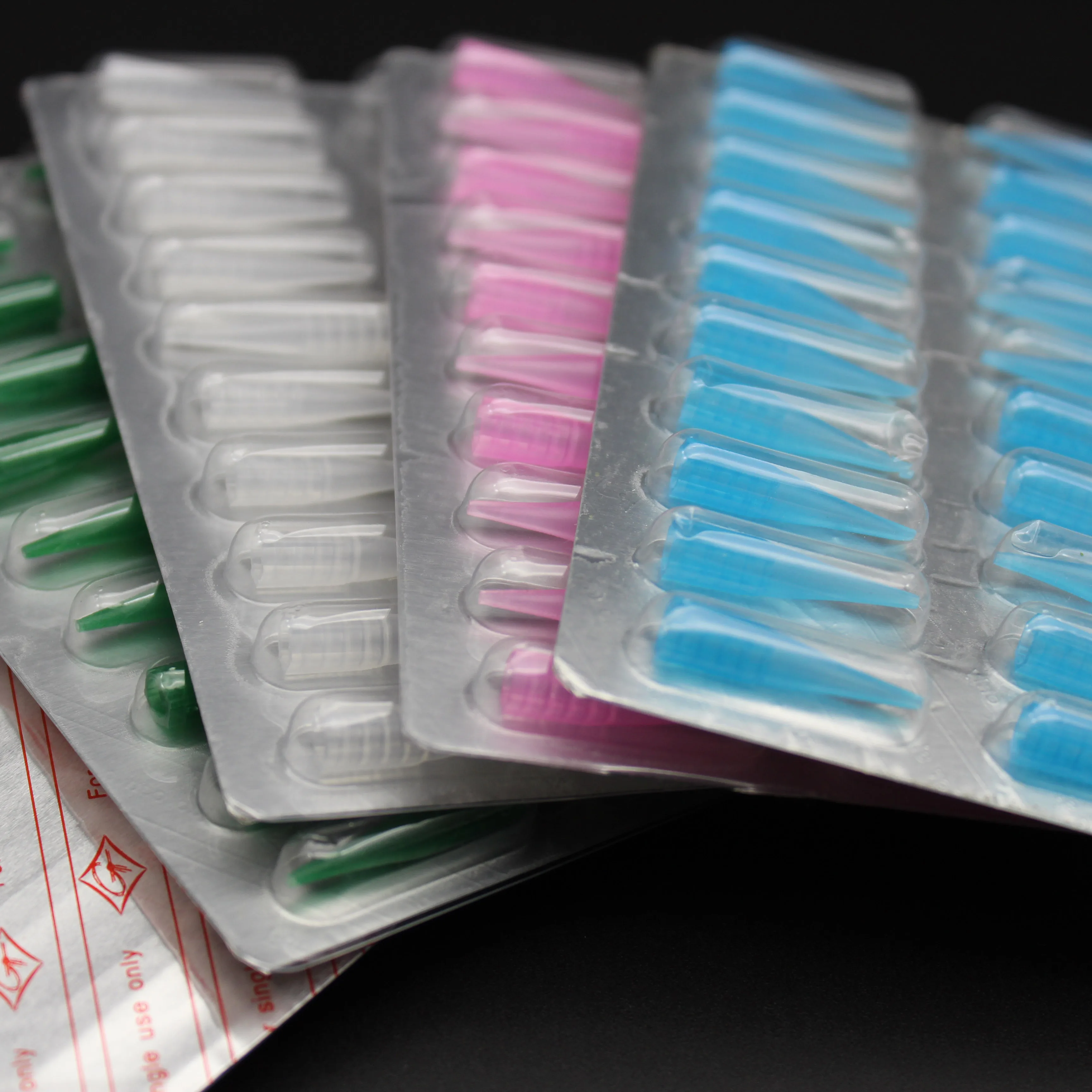 Professional Permanent Makeup Colorful Tattoo Needle Cap Individual Package Tips Machine Nozzle