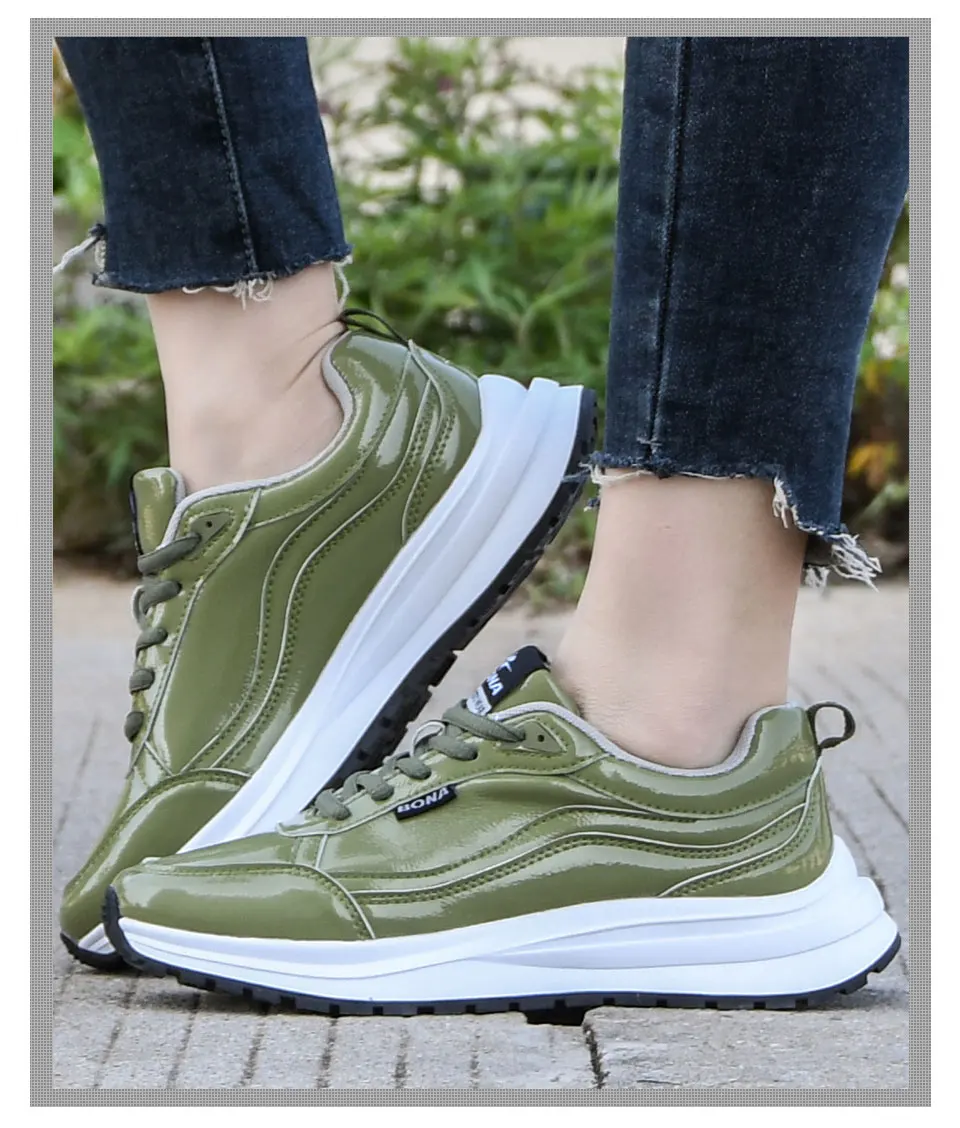 BONA 2021 New Designers Trendy Casual Flats Sneakers Ladies Fashion Comfort Platform Vulcanized Shoes Women Leisure Footwear