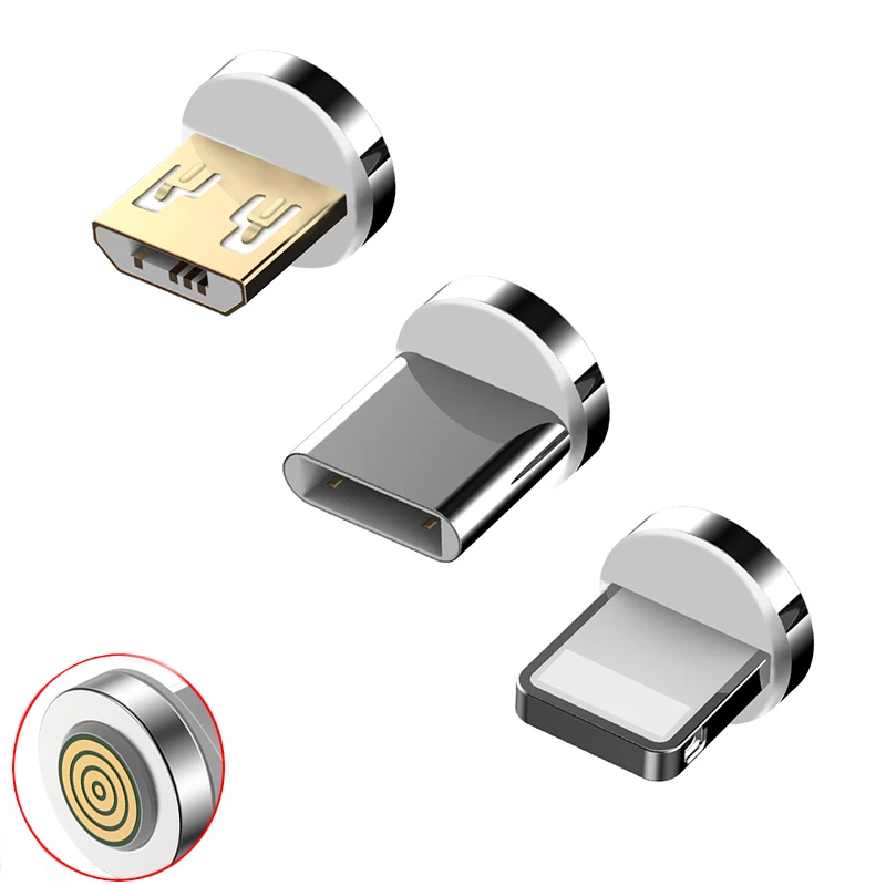

12th Generation Magnetic Cable Plug Round Fast Charging Adapter Tips For iPhone XS MAX XR SAMUSNG XIAOMI Magnet Charge Convertor