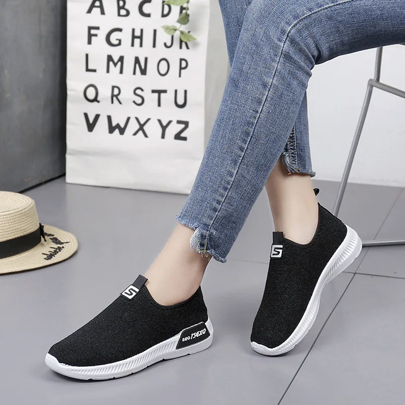 Обувь на плоской подошве Женские кроссовки платформе Сетчатые повседневные