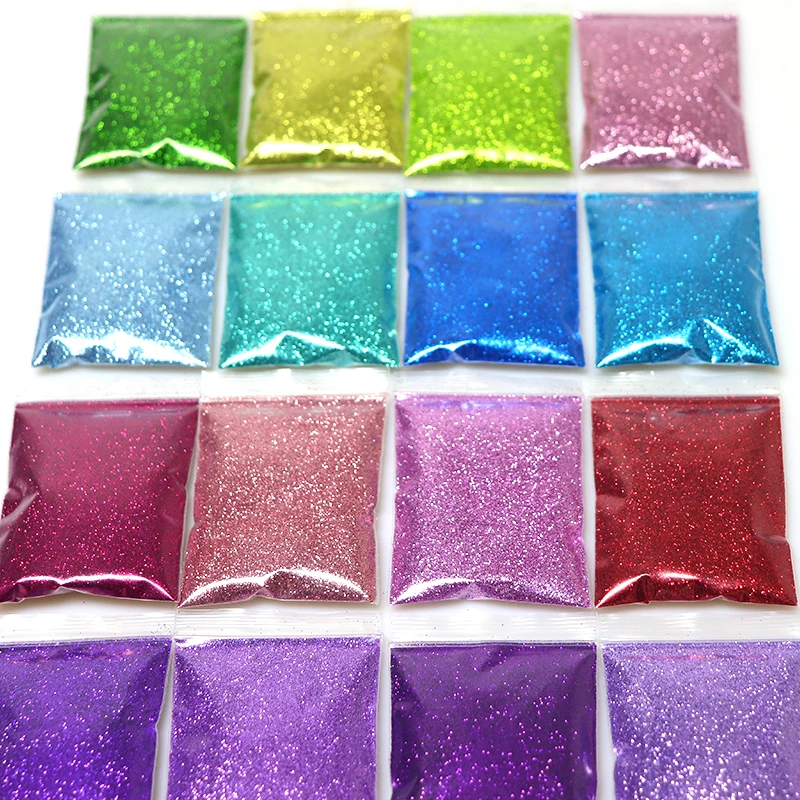 Milímetros Holographic Glitter Unha pó Brilho Laser Belas Unhas Lantejoulas Poeira Art Decorações Dicas Manicure 21 Pçs - Set 0.2 24 Brilho p/ unha