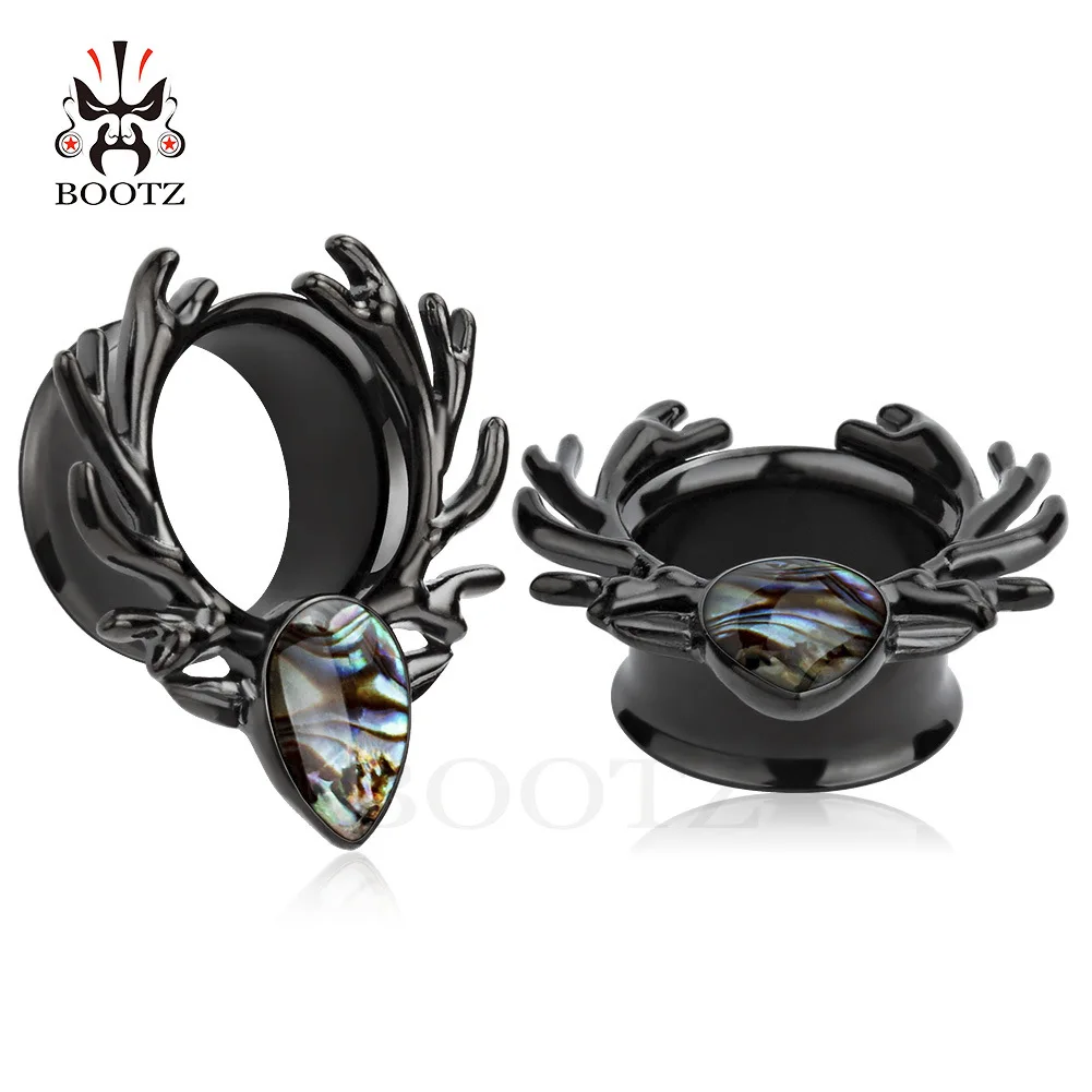 Hot Selling er kuo Stainless Steel Pulley Chinese Zodiac Sheep's Head Auricle Ear Amplifier 6-25mm Human Body Piercing Jewelry