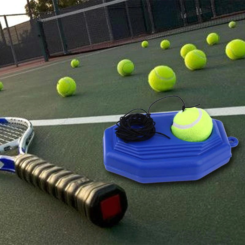 Одиночный Теннисный тренажер для самообучения, тренировочный инструмент для тенниса, упражнений, занятий теннисом, тренировочный тренажер, плинтус, спарринг, устройство