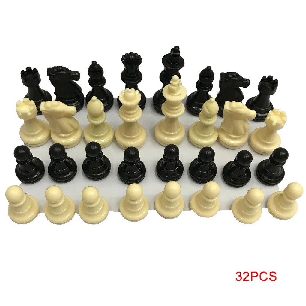 Peças De Xadrez De Madeira Completas, International Word Chess Set,  Acessórios De Entretenimento, 32Pcs