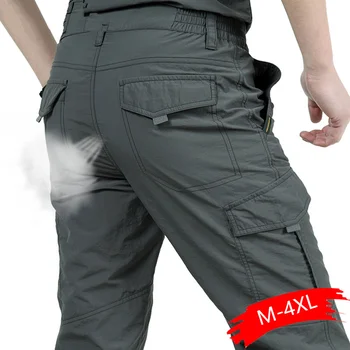 

Breathable Lightweight Waterproof Quick Dry Casual Pants Men Summer Army Military Style Trousers Men's Tactical Cargo Pants Male