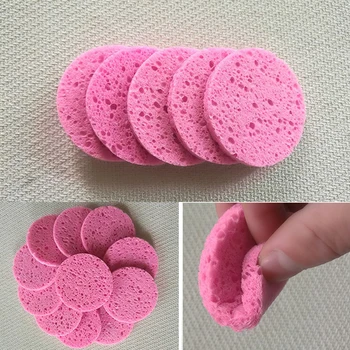 

5 Pcs Cleansing Sponge Puff Soft Natural Wood Pulp Sponge Facial Sponge Face Clean Tools Makeup Accessories High Quality