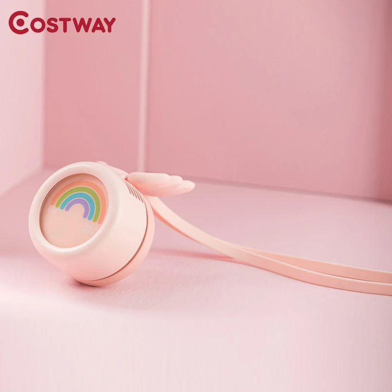 

COSTWAY Pocket Fans Usb Charge Mini- Hold Hanging Fans Student Outdoors Bring Sika Portable Small Fan DC Mini Air Cooler Fans