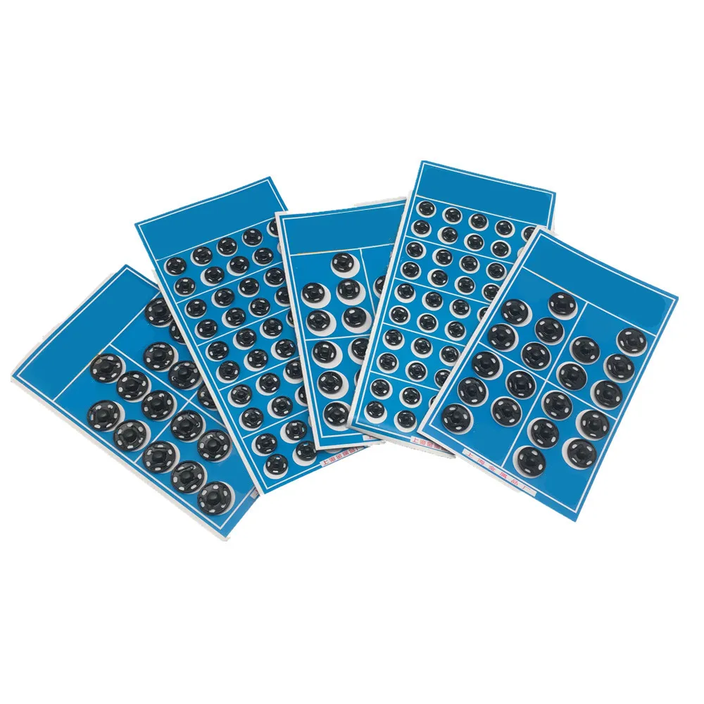 Metal Snap Buttons Black Silver  Fasteners Press Button 8/10/12/14/16mm Iron Stud Plating Round Button Garment Sewing Accessorie 3