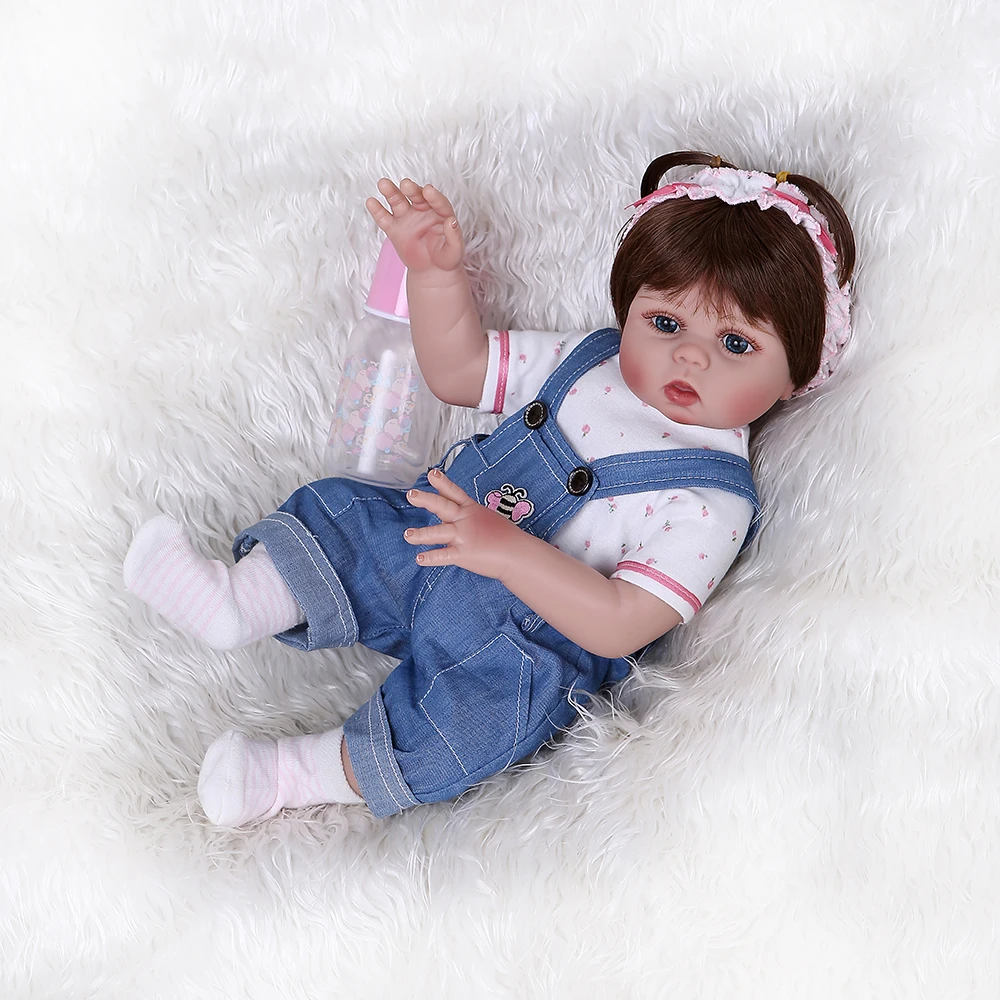 48 см Премиум bebe кукла для новорожденных, для девочек кукла полное тело Мягкий силикон Реалистичная мягкая кукла для малышей Ванна игрушка Анатомически правильная