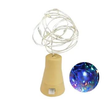 

10LED Solar Powered Wine Bottle Lights Romantic Cork Fairy Lights Christmas Light LED Copper Garland Wire Fairy String Lights