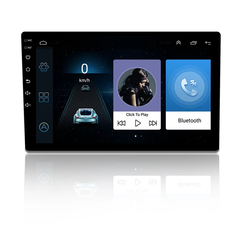 2Din 10 дюймов Автомагнитола на Android 6 с GPS навигация Bluetooth Емкостное нажатие на экран стерео аудио плеер