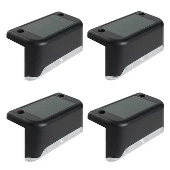 

New 4Pcs Solar Powered LED Deck Lights Outdoor Path Garden Stairs Step Fence Lamp