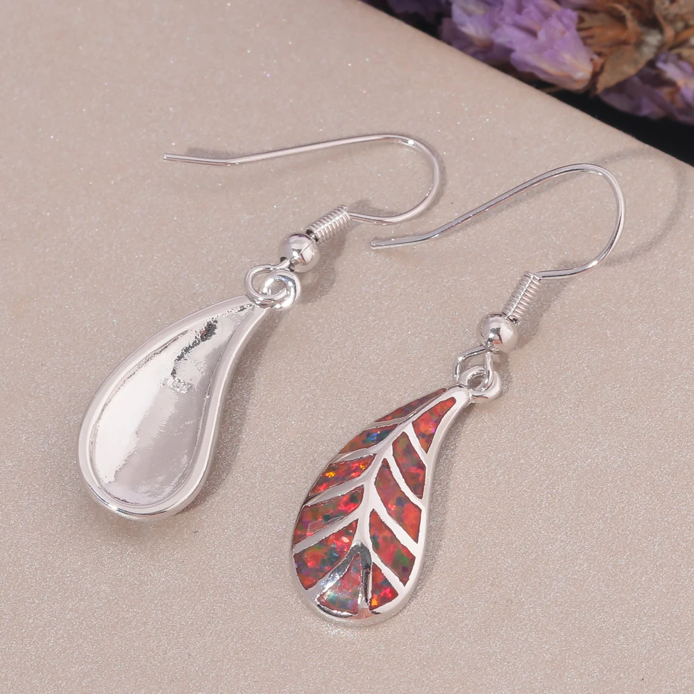 Серьги подвески женские с опалом 1 5/8 дюйма|silver plated earrings|dangling earrings for womenearrings party |