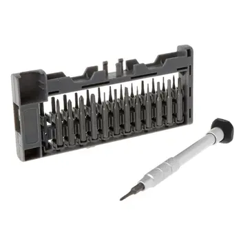 

26 In 1 Portable Precision Screwdrivers Set with Leather Case Flat Screwdriver Repair Tool Combination Suit Carbon Steel 63HF
