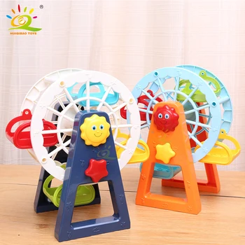 

HUIQIBAO TOYS Ferris wheel duploed size Building Blocks large Bricks set DIY City construstion educational toy for children kids