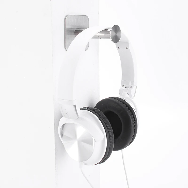 Stainless Steel Headphone Stand Portable Universal Paste Wall Desk Headset Hook
