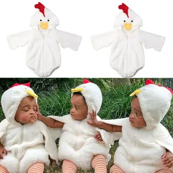 

Toddler Baby Girl Boy Warm Fuzzy Chick Romper Jumpsuit Outfits Cosplay Costume