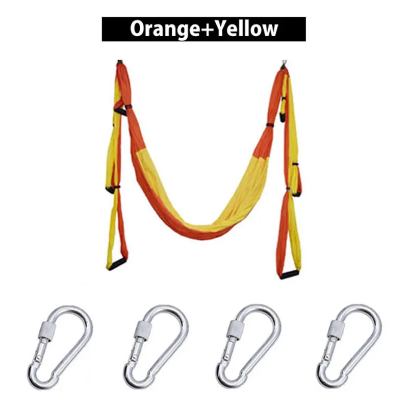 Многоцветный Йога Летающий-качели Йога гамак ткань анти-Гравитация воздушная тяга устройство Йога Комплект гамака оборудование для пилатеса тела