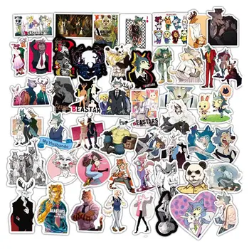 

50PCS/Lot Anime BEASTARS Adhensive Sticker Paster Cartoon Scrapbook Luggage Laptop Sticker DIY for Children Toys
