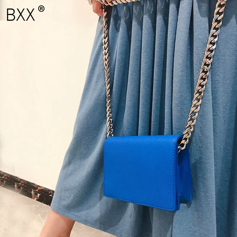 

[BXX] Women's Single Shoulder Crossbody Bag All-match Package 2019 Autumn Woman Luxury Brand Designer Chain Mini Bag HI209