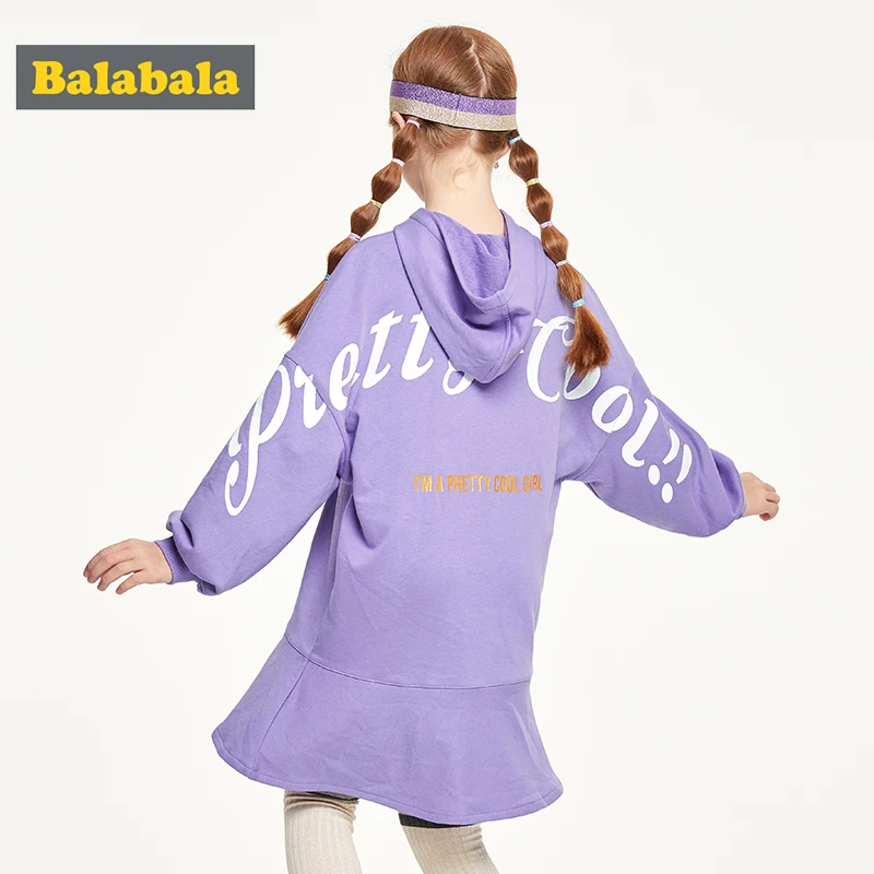 Balabala/детская одежда; платье для девочек; детское платье; Новинка года; осеннее модное платье принцессы с длинными рукавами и капюшоном