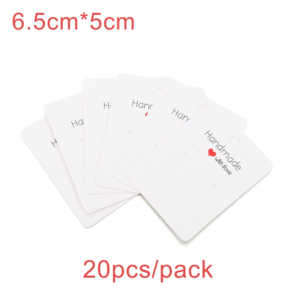 20/100pcs Mixed Style Earrings Cards Necklaces Ear Studs Display Cards Kraft Paper Hang Tag Card For DIY Jewelry Display Card 