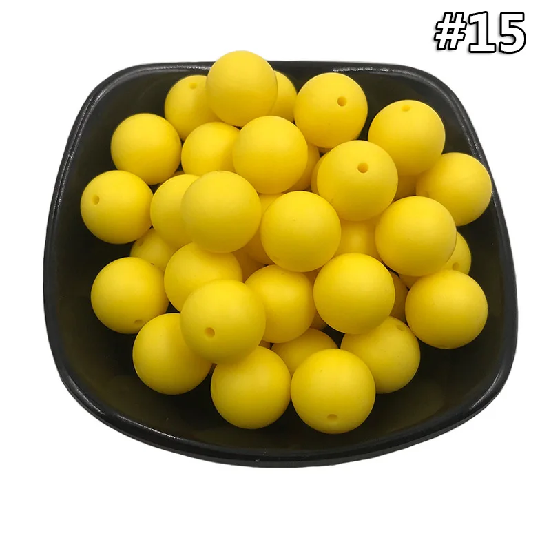 10Pcs Beads 15 10 шт. 15 мм Силиконовые Бусины Пищевой силиконовый для детей для прорезывания зубов продукты жевательные соски цепи зажимы аксессуары бусины Детские трофеи - Цвет: 10Pcs Beads 15
