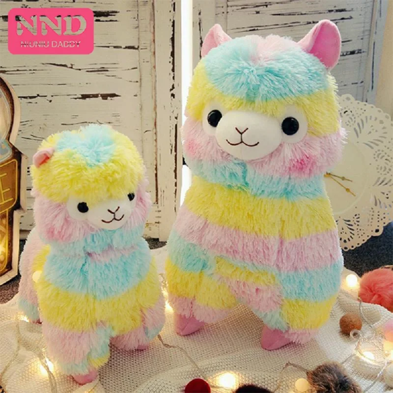 Niuniu Daddy 25 см 2019 Горячая продажа Радуга Альпака плюшевые мягкие Мультяшные