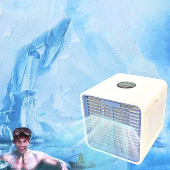 

With battery/regular version Portable air conditioner fan Mini portable cooler Home office LED air conditioner fan Y506