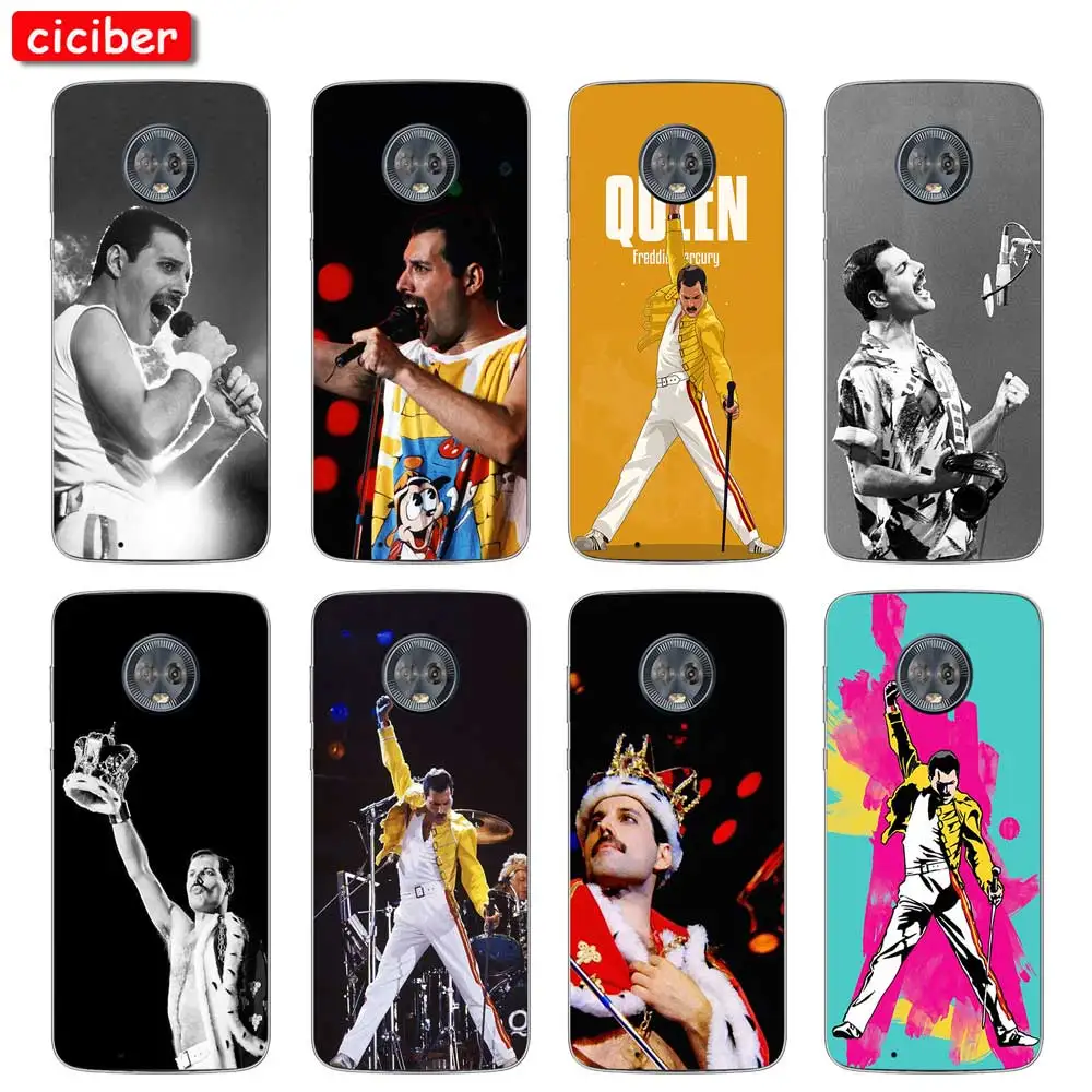Чехол Queen Freddie для телефона Motorola Moto E6 C Z2 Z3 ONE P30 G4 G5 G5S G6 G7 E3 E4 E5 Plus Play Power X4 мягкий