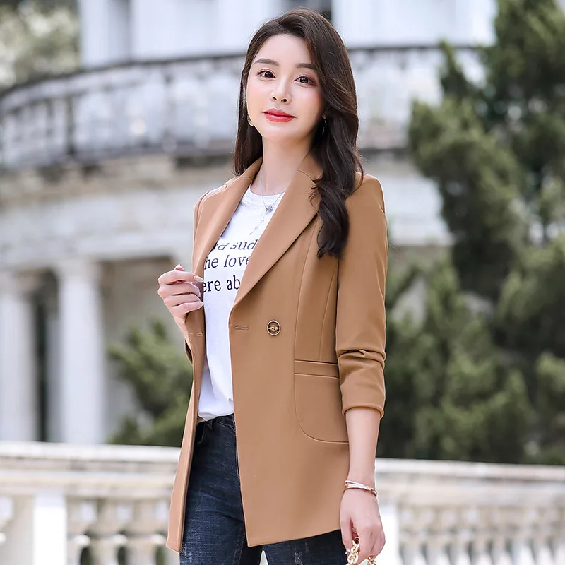 

Suit Jacket Women's Korean-style 2019 New Style Loose-Fit Elegant Suit Tops Professional British Style Autumn & Winter Workwear