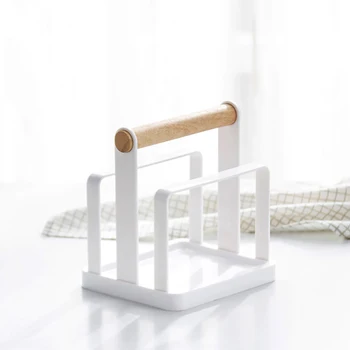 

Multifunctional Kitchen Storage Rack Wooden Chopping Board Cutting Board Handle Drain Pan And Lid Rack Kitchen Supplies