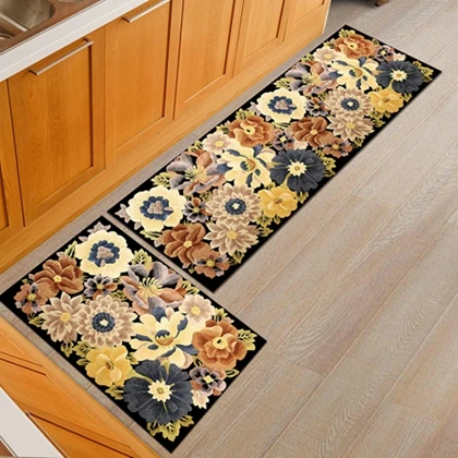 Американский цветок в стиле кантри кухонный коврик пыленепроницаемый обеденный стол Коврик противоскользящий входной коврик открытый молитвенный коврик - Цвет: Kitchen Mat6