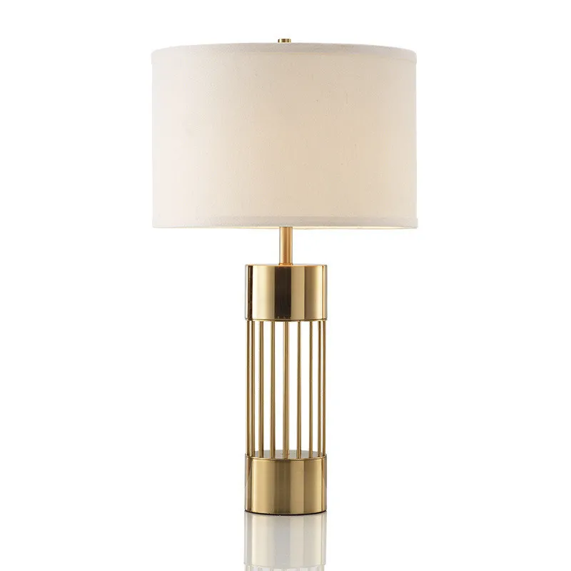 Модные настольные лампы, медная лампа, нордическая Простая модель, настольная лампа, креативная теплая настольная прикроватная лампа для гостиной