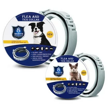 

Pet Dog Cat Collar Anti Flea Ticks Mosquitoes Outdoor Pet Collar Adjustable 8 Months Long-term Protection Puppy Cat Accessories
