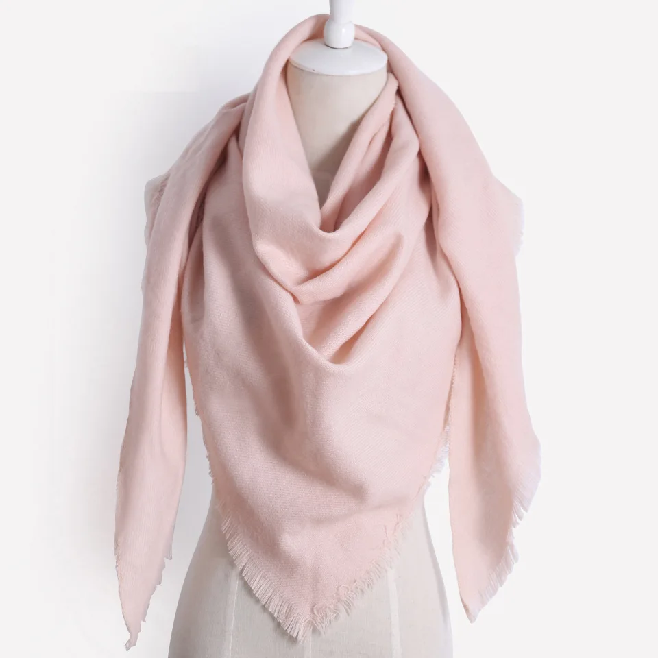 Новая мода зимний теплый треугольный шарф для женщин пашмины шаль кашемировые клетчатые шарфы одеяло шали шарф женский палантин