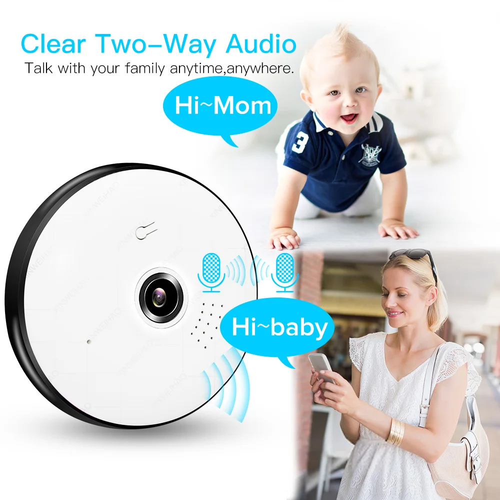 1. 3 мегапиксельная/2.0MP Full view WIFI 360 градусов Двусторонняя аудиосвязь 960P/1080P рыбий