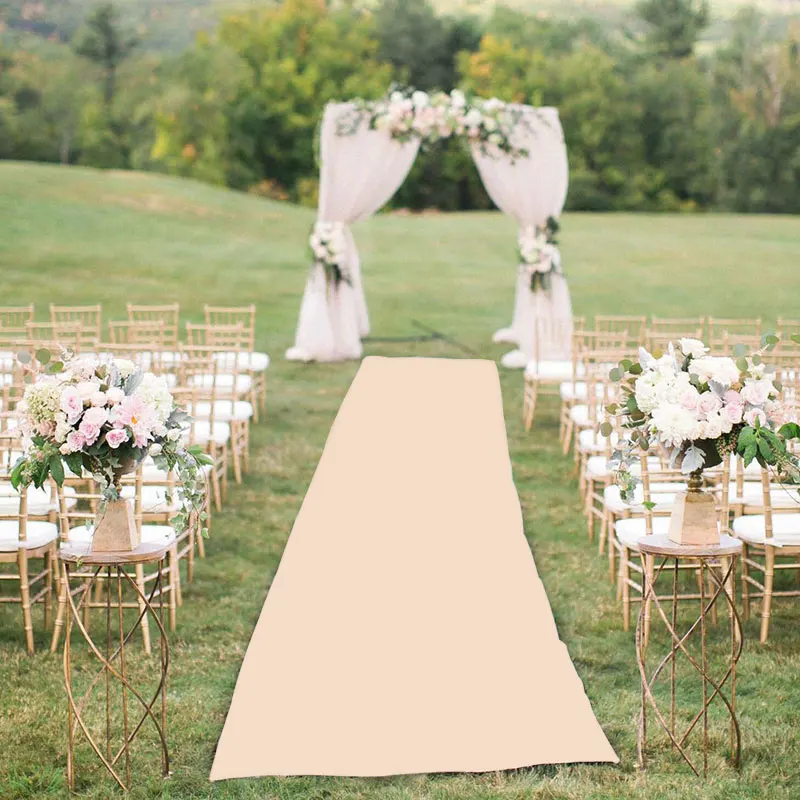 Wedding Carpet Wedding Carpet Soft Floor Outdoor Wedding Aisle Runner Carpet Ceremony Party Stage Event Decoration Anti-slip Non-woven Material