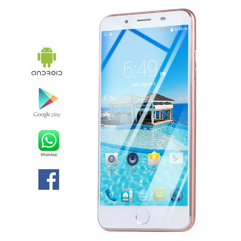 Глобальный многоязычный 7Plus 5 &quotдюймовый разблокированный Android смартфон