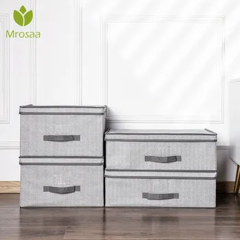 

Non Woven Fabric Folding Storage Box Clothes Collecting Case Under Bed Closet Moisture-proof Toys Sundries Bag Holder Organizer