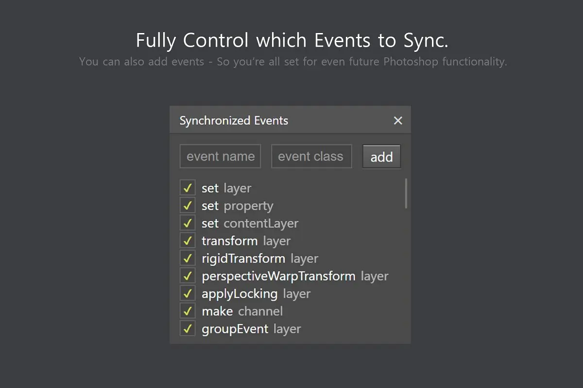 软件插件-同步编辑器PS扩展面板图层同步工具Sync Edit - Layer Synchronize Kit(8)