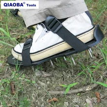 Шипованная обувь для аэрации газонов пластиковая застежка для ухода за газоном аэратор для газонов