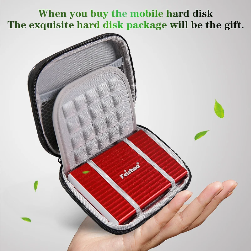 Original Feishuo Metal Slim Portable External Hard Drive USB 3.0 640GB 1t 2t Storage HDD 6 Color